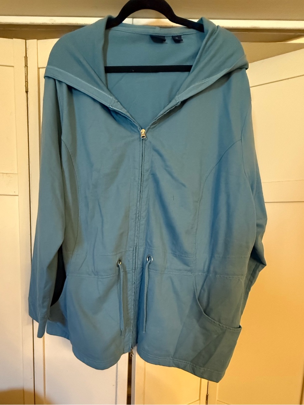 Westbound Light Blue Full-Zip Hooded Utility Jacket